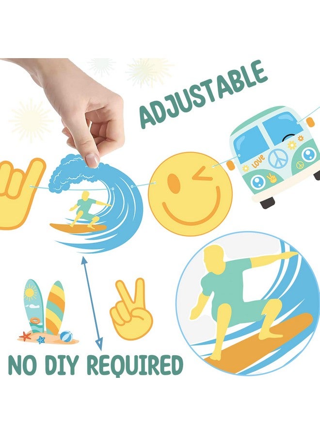 umoni The Big One Retro Surf Banners 3Pcs Hippie Groovy Surf Birthday Decorations Surfing First Party Banners Surfs Theme 1st Birthday Party Supplies for Boho Groovy Baby Shower Decor - Image 5