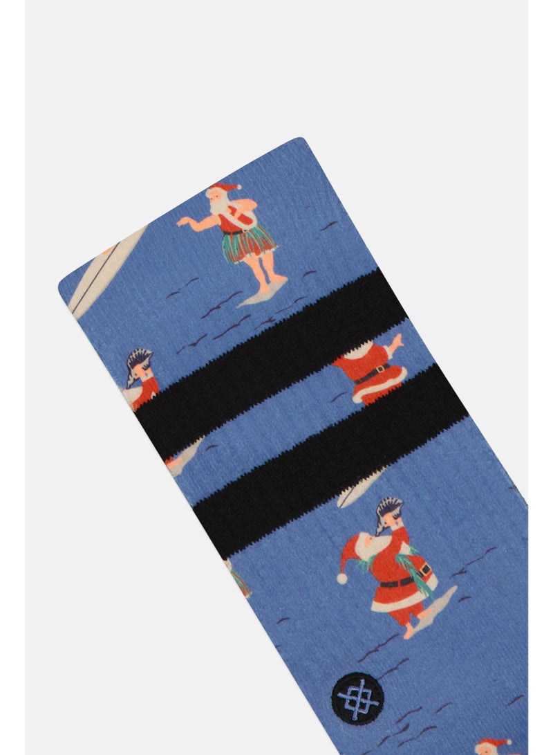 Stance Socks Surfing Santa Crew Blue - Image 3