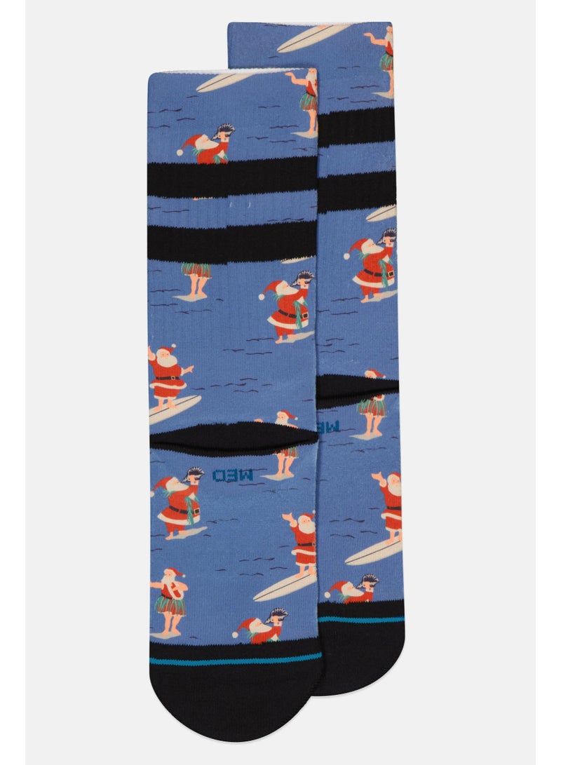Stance Socks Surfing Santa Crew Blue - Image 2