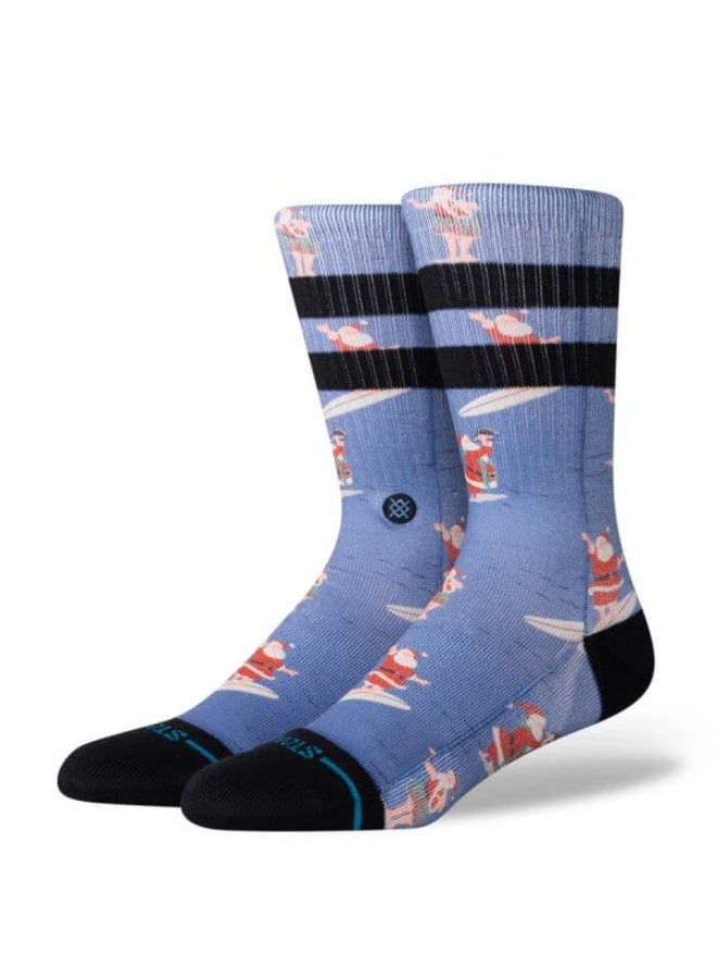 Stance Socks Surfing Santa Crew Blue - Image 5