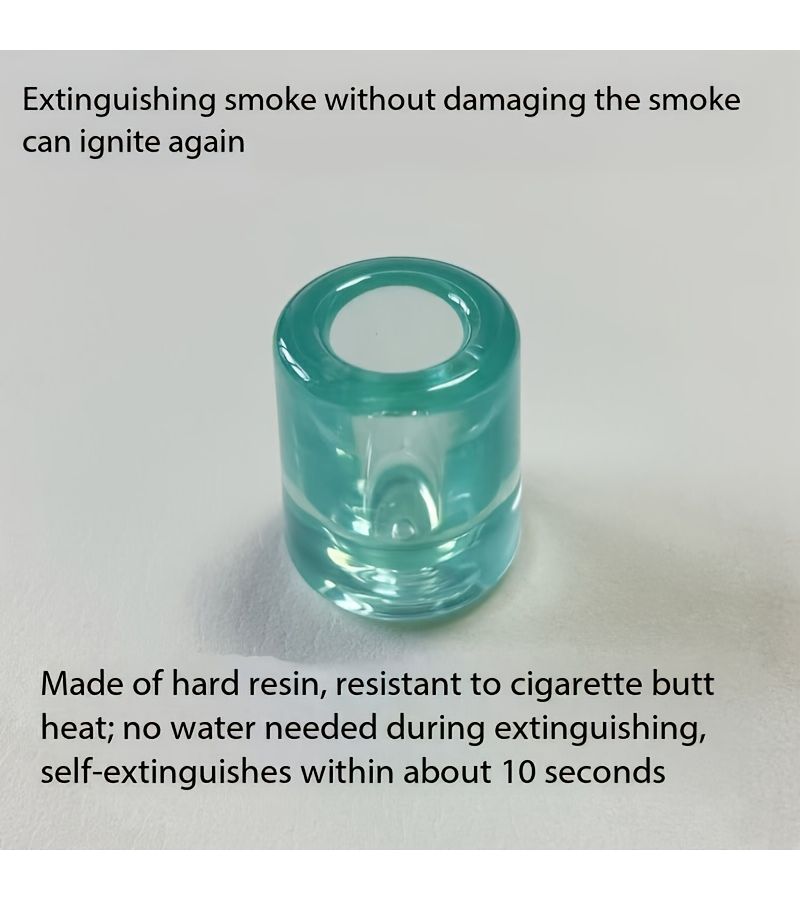 2pcs Blue Cigarette Extinguishers Heat Resistant Fire Plugs Ashtray Pen Holder - Image 5