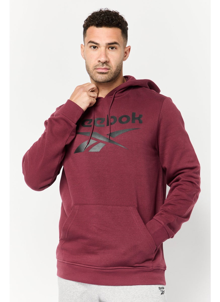 Reebok Men Sportswear Fit Long Sleeves Running Sweatshirt, Maroon  - Image 1