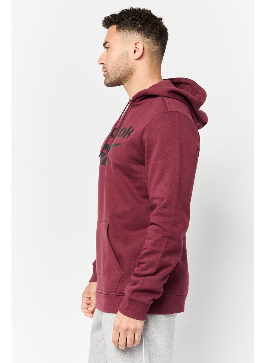 Reebok Men Sportswear Fit Long Sleeves Running Sweatshirt, Maroon  - Image 2
