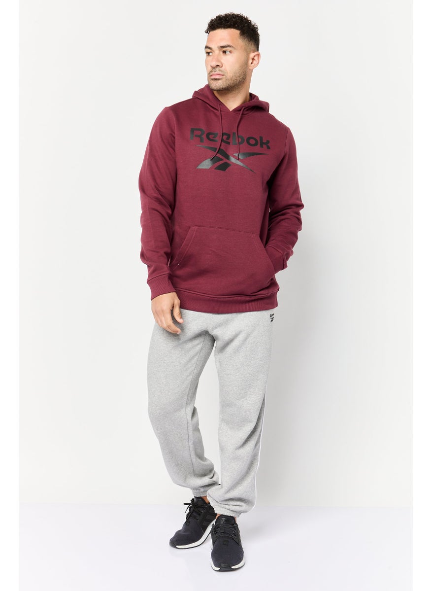 Reebok Men Sportswear Fit Long Sleeves Running Sweatshirt, Maroon  - Image 3