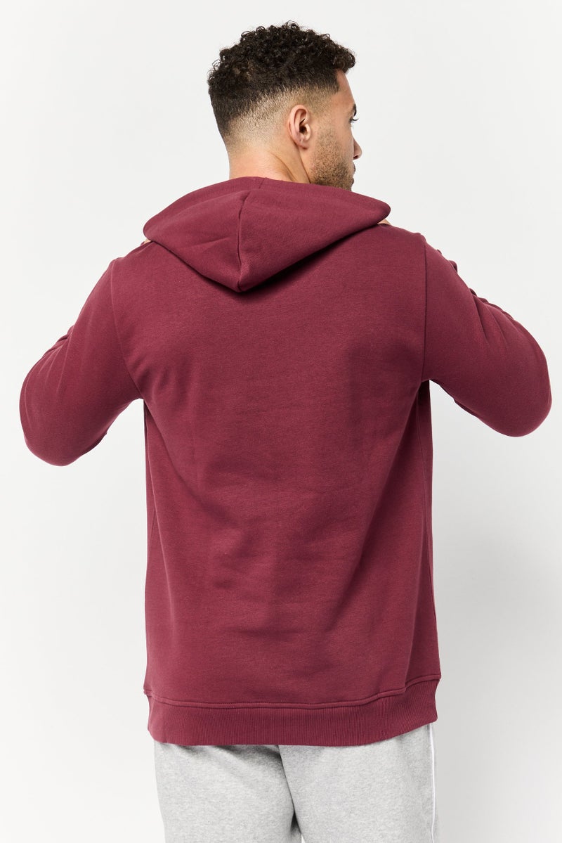 Reebok Men Sportswear Fit Long Sleeves Running Sweatshirt, Maroon - Image 4