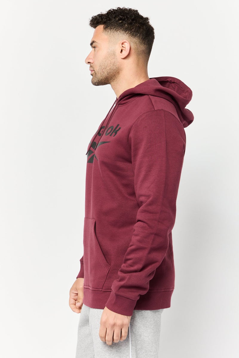 Reebok Men Sportswear Fit Long Sleeves Running Sweatshirt, Maroon - Image 2