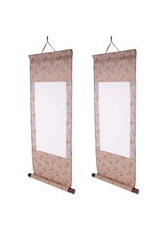 EXCEART EXCEART 2pcs Blank Hanging Scroll Chinese Xuan Paper Art Wall Scrolls for Sumie Calligraphyor Calligraphy  - Image 1