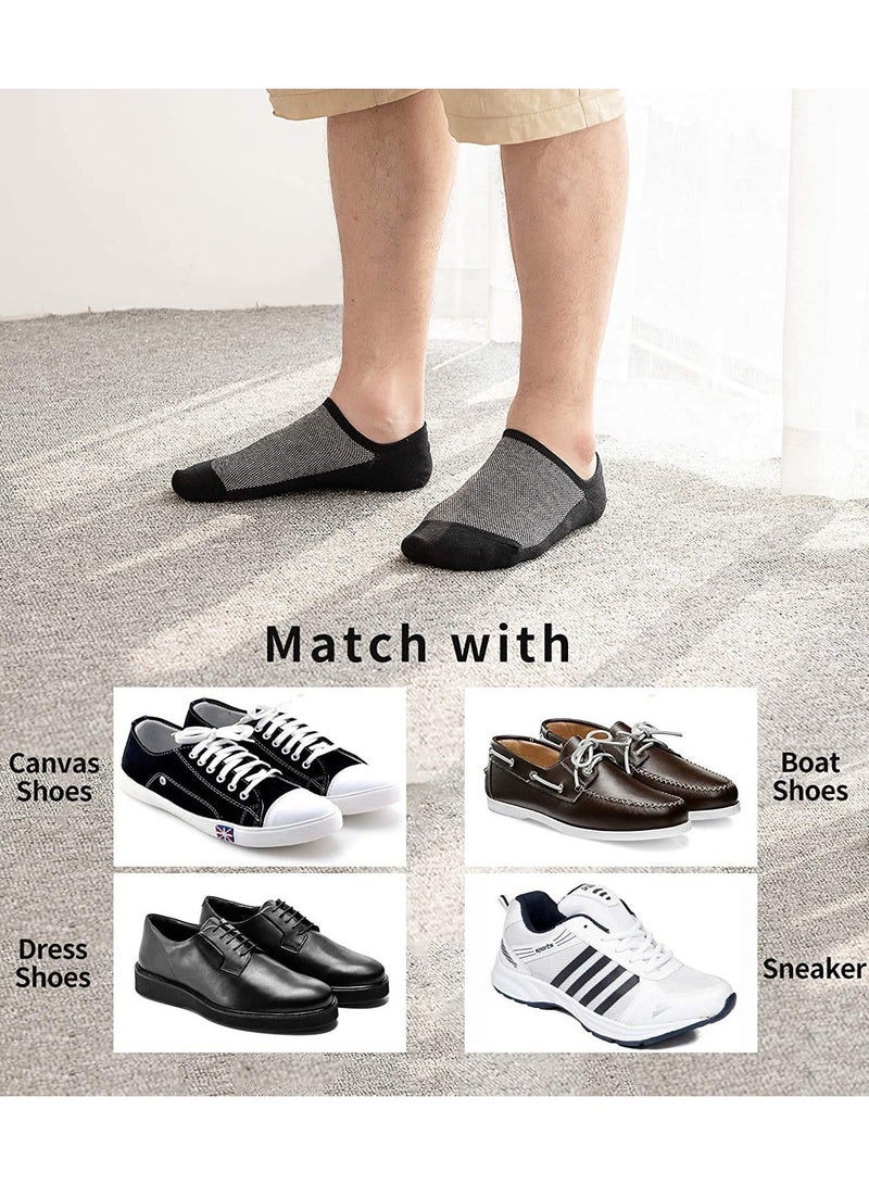 واي آند دي 6Pairs Mens Ankle Athletic Socks Low Cut Breathable Running Comfort Sports Trainer Socks, Cotton Casual Non-Slip No Show for Men and Women Invisible Crew Boat EUR43-48 - Image 2