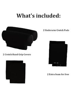 Arabest Underarm Crutch Padding Cover with Hand Grips for Comfortable Support - Crutch Cushion and Accessories  - Image 3