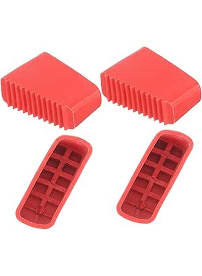 4 Pcs Rubber Ladder Feet Pads Skid Design Protect Floor Indoor Outdoor Use - Image 1
