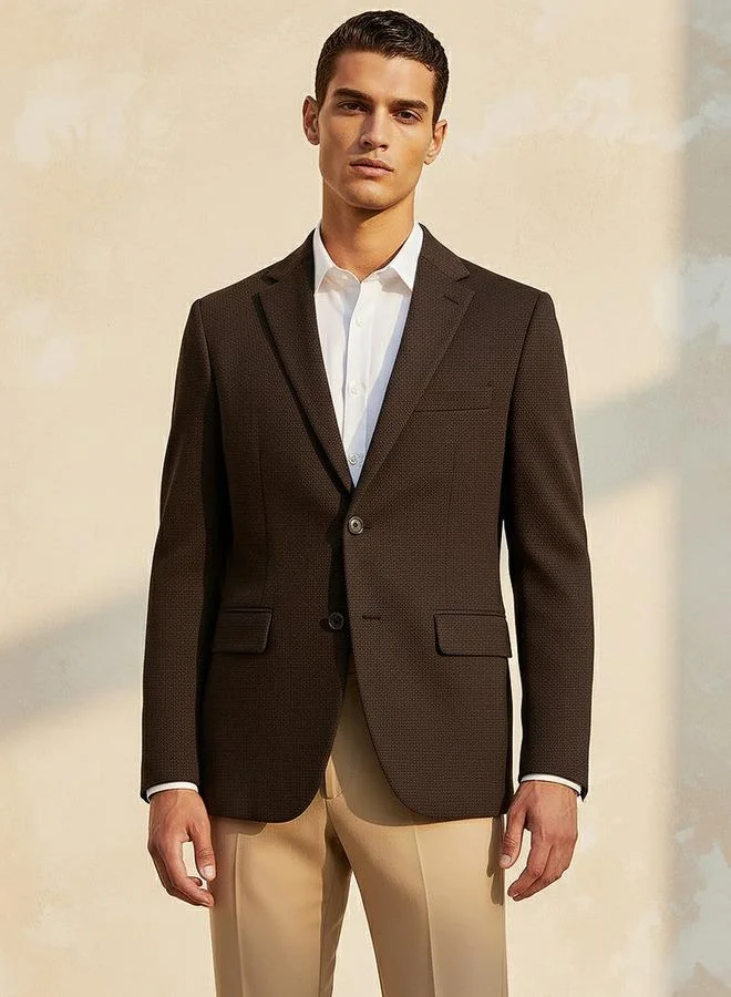 Splash FAV Men Regular Fit Notch Lapel Blazer