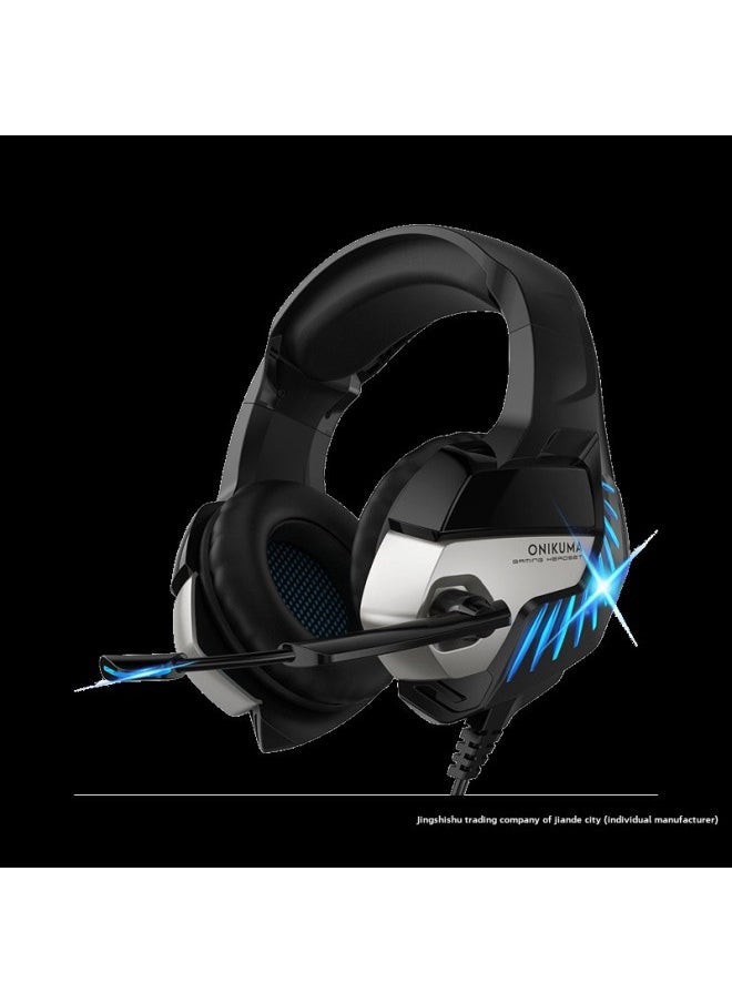 Generic - Game Headset Headset Desktop Computer Notebook E-sports Dedicated Noise Reduction With Microphone Mobile Phone Wired Headset-Color:[apple Interface Version] Black Long Wheat ✅ Upgraded Chip With Good Compatibility - Package One Ear - Image 1