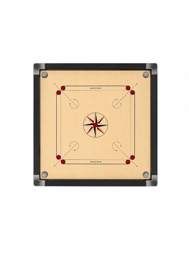 Toy Land Wooden Carrom Board 30 x 30 Inch with 2 Inch Frame | Smooth Playing Surface | Durable Indoor Family Board Game for Kids & Adults - Image 1