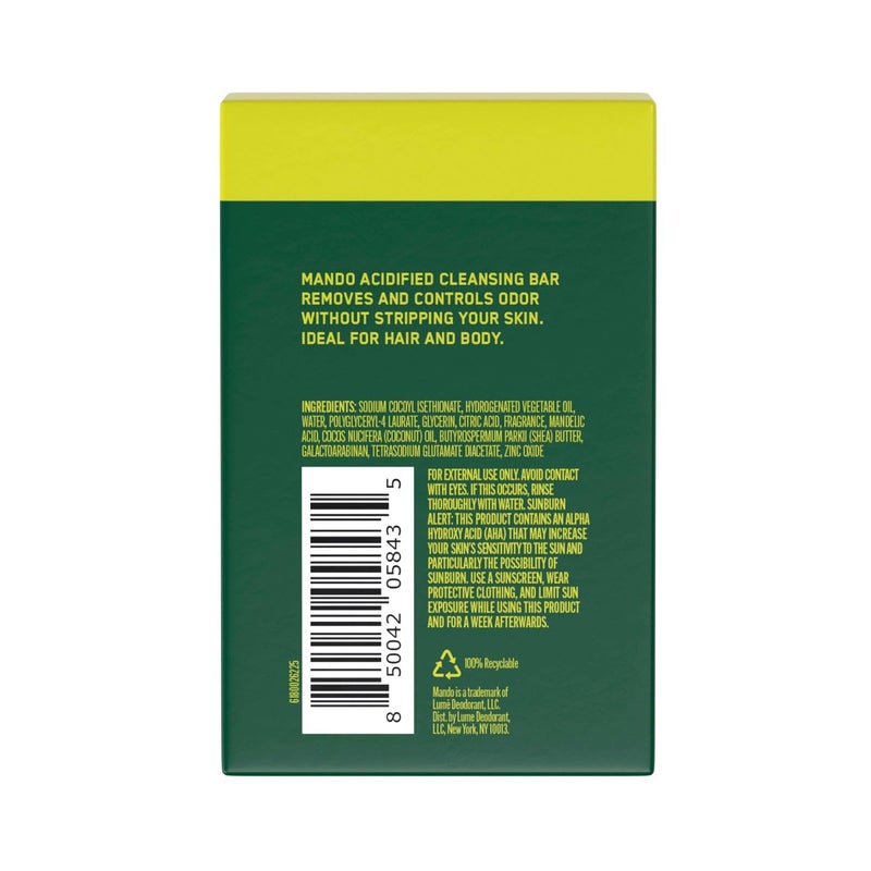 Mando Acidified Cleansing Bar - 24-Hour Odor Control - Removes Odor Better than Soap - Moisturizing Formula - SLS Free, Paraben Free - Safe For Sensitive Skin - Mt Fuji - Image 2