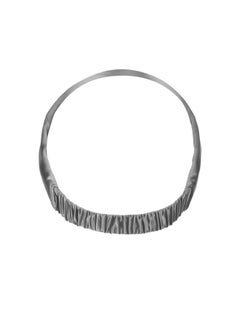 BRIGHTLY LABS Silk Headband in Silver Grey (One Size) - 22 Momme Pure Mulberry Silk Fashion Headband for Women, Delicate, Lightweight, Versatile Hairband, Non Slip Head Wraps Great for Sports, Yoga  - Image 3