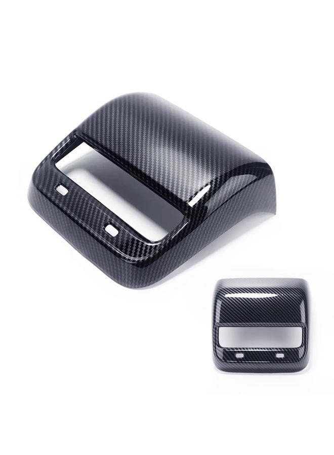 LIMBQS Carbon Fiber AC Vents Cover for Tesla Model 3 & Model Y, Rear Center Console Air Vent Trim for Tesla Accessories (Matte Carbon) - Image 3