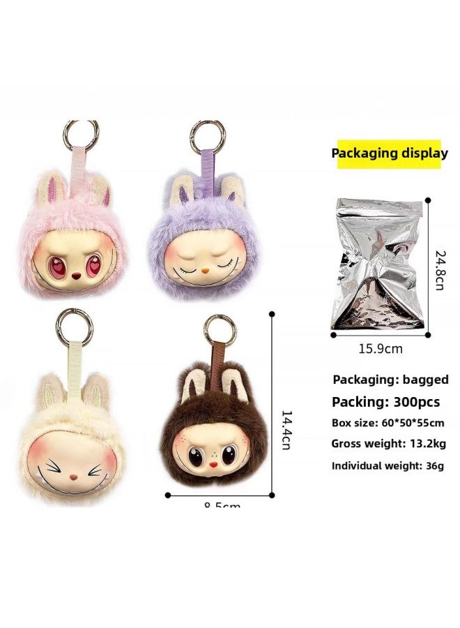 Labu Bumat Heart Macaron Vinyl Blind Box Plush Doll Toy Labubu Doll Keychain-Color:The First Generation Of Labubu [random Style]  - Image 4