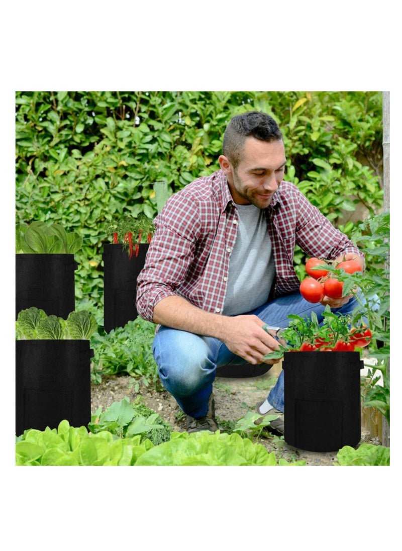 NOVOLAN NOVOLAN Potato Planting Bag Potato Grow Bags Potato Grow Bags Sweet Potato Easy To Pick Buckets Bell Pepper Carrot Flowers Tomato Chili Easy To Plant Diameter 23cm Height 30cm (Green)  - Image 4