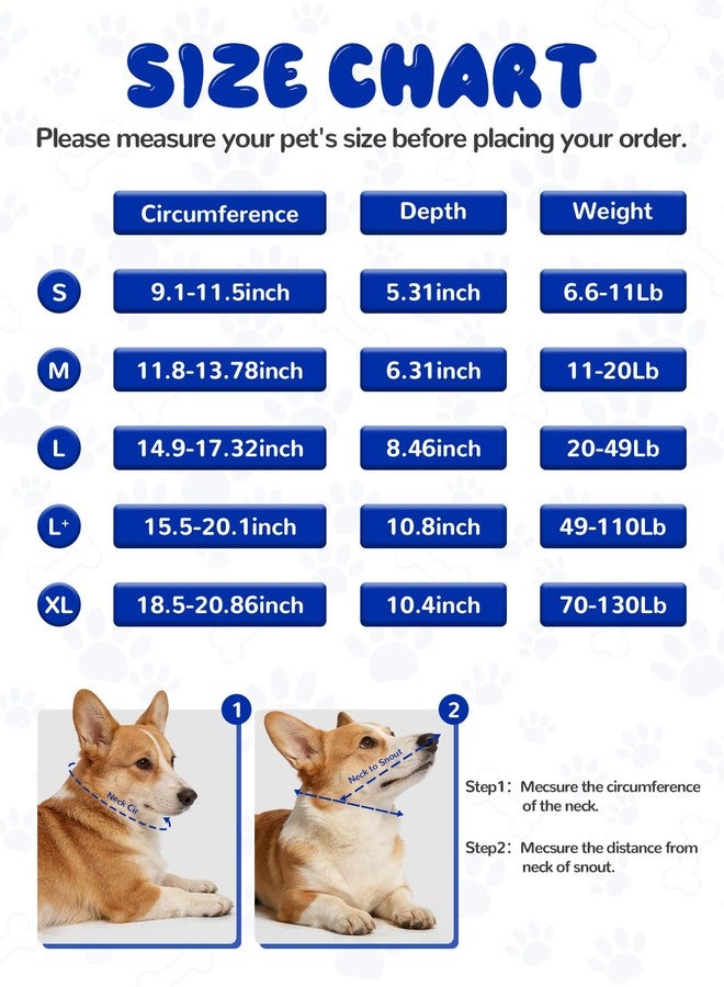 Runlight Dog Cone Collar Alternative,Comfortable Cones for Medium Large Dogs to Stop Licking After Surgery,Adjustable Comfy Cones, Comfortable Fabric Elizabethan Collars (Green Blue, L) - Image 2