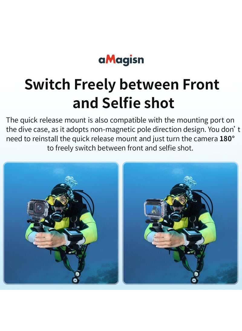 aMagisn Waterproof Diving Case for Insta360 Ace Pro – 60M Depth with Anti-Fog Design, Multi-Layer Coated Glass, Quick Release Mount for Horizontal & Vertical Shooting – Protective Underwater Housing Shell  - Image 4