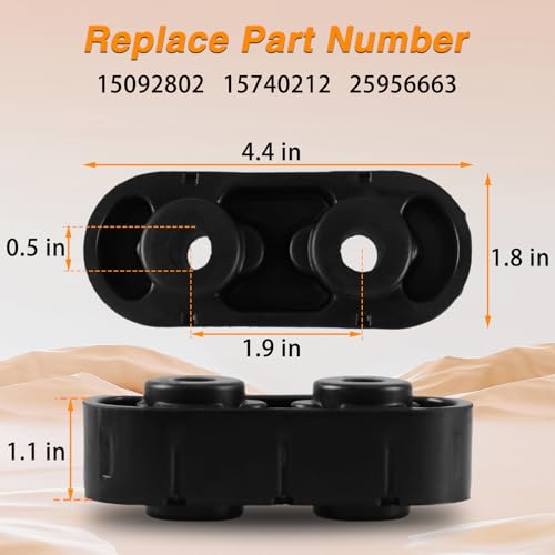 KPALAG 2PCS Exhaust Muffler Hanger Insulators Exhaust Insulator Hanger Compatible with Chevrolet Avalanche Colorado Express Silverado GMC Canyon Savana Sierra Yukon Replace#: 15740212 25956663 - Image 4