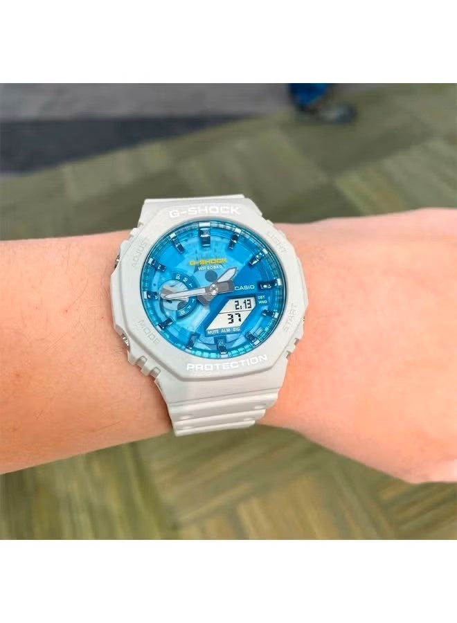 G-SHOCK ساعة يد رجالية كاسيو جي شوك أنالوج رقمية ثمانية الأضلاع GA-2100AS-5A - Image 4