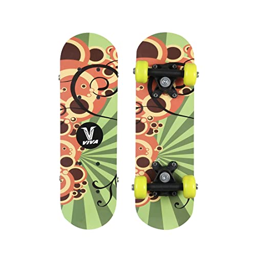 Viva Spin Skate Board 18 | Multicolor | Skateboard for Beginners Boy | Girls | Sports and Training | Set of 1 | Outdoor Skateboard | Professionals | Unisex | - Image 1
