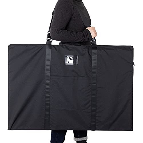 BERYA Large Size Art Portfolio Bag with Nylon Shoulder, 24 x 36 inches Light Weight Poster Storage Bag Board Holder with Handle and Zipper for Poster, Sketching and Drawing (black) - Image 2