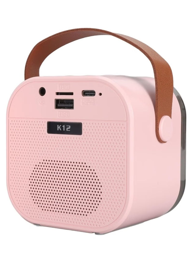 بريمو بلس آلة الكاريوكي المصغرة ، مكبر صوت بلوتوث المحمولة مع ميكروفون لاسلكي ، ألعاب مضحكة للفتيات الفتيات الأعمار من 4 إلى 12 سنة ، أضواء ملونة ، للأطفال عيد ميلاد , منزل , محمول مع ميكروفون لاسلكي وردي - Image 3