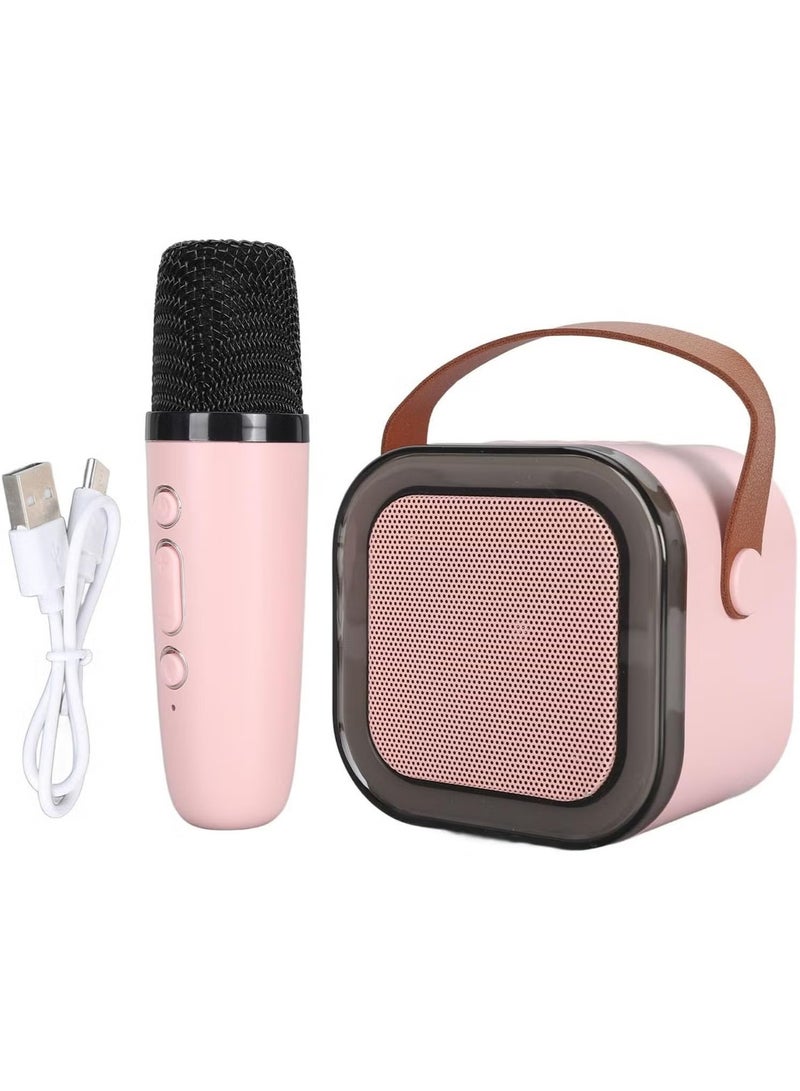 بريمو بلس آلة الكاريوكي المصغرة ، مكبر صوت بلوتوث المحمولة مع ميكروفون لاسلكي ، ألعاب مضحكة للفتيات الفتيات الأعمار من 4 إلى 12 سنة ، أضواء ملونة ، للأطفال عيد ميلاد , منزل , محمول مع ميكروفون لاسلكي وردي - Image 5