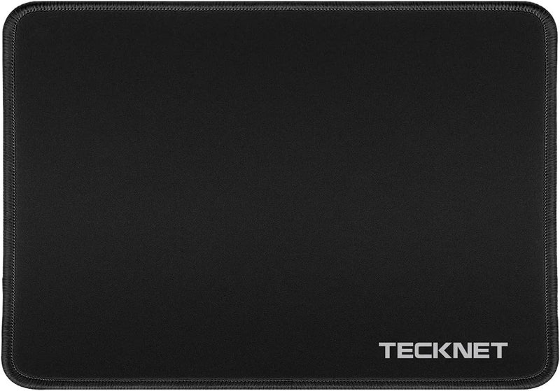 Gaming Mouse Pad with Anti-Fray Stitching and Non-Slip Rubber Base - Dark Black - Image 1
