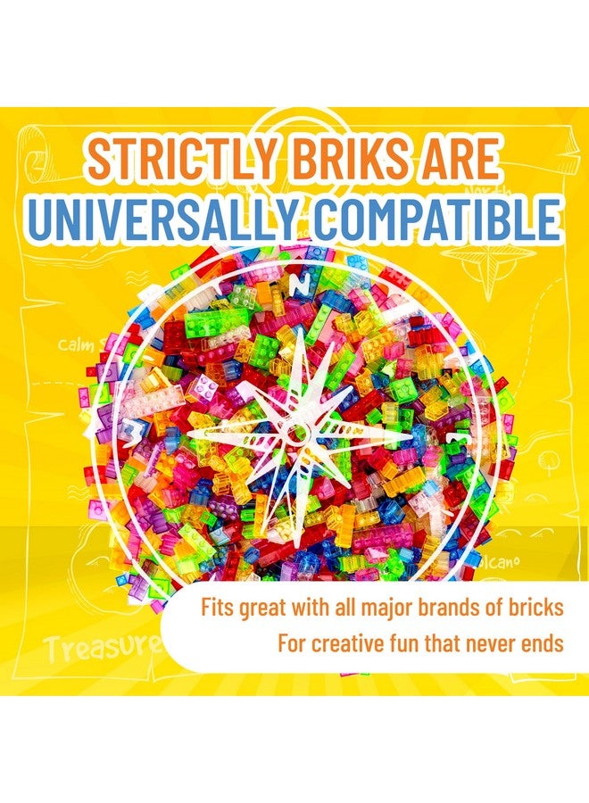 Strictly Briks ستريكتلي بريكس متوافق مع ليغو لعبة بناء الكتل، مجموعة بدء بناء الطوب الكلاسيكية للأطفال، متوافقة 100% مع جميع العلامات التجارية الرئيسية للكتل، ألوان واضحة، 672 قطعة - Image 4
