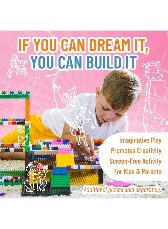 Strictly Briks ستريكتلي بريكس متوافق مع ليغو لعبة بناء الكتل، مجموعة بدء بناء الطوب الكلاسيكية للأطفال، متوافقة 100% مع جميع العلامات التجارية الرئيسية للكتل، ألوان واضحة، 672 قطعة - Image 5