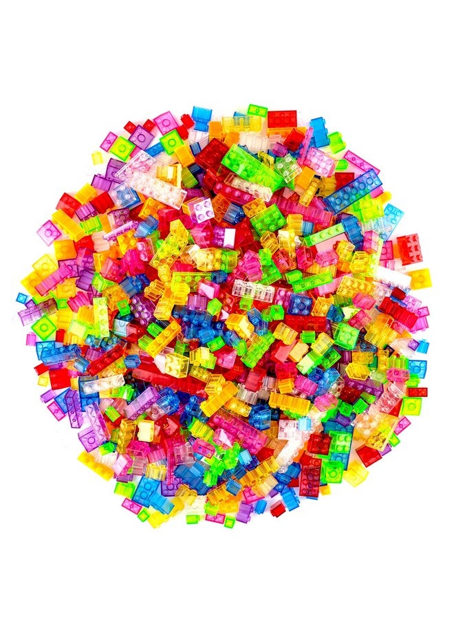 Strictly Briks ستريكتلي بريكس متوافق مع ليغو لعبة بناء الكتل، مجموعة بدء بناء الطوب الكلاسيكية للأطفال، متوافقة 100% مع جميع العلامات التجارية الرئيسية للكتل، ألوان واضحة، 672 قطعة - Image 1