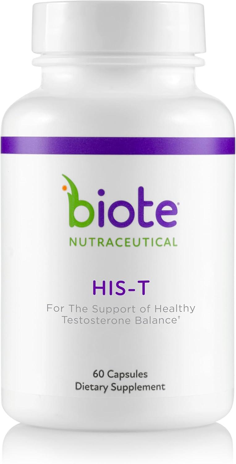 Biote Nutraceuticals  HIST  Healthy Testosterone Balance Support for Men 60 Capsules - Image 1