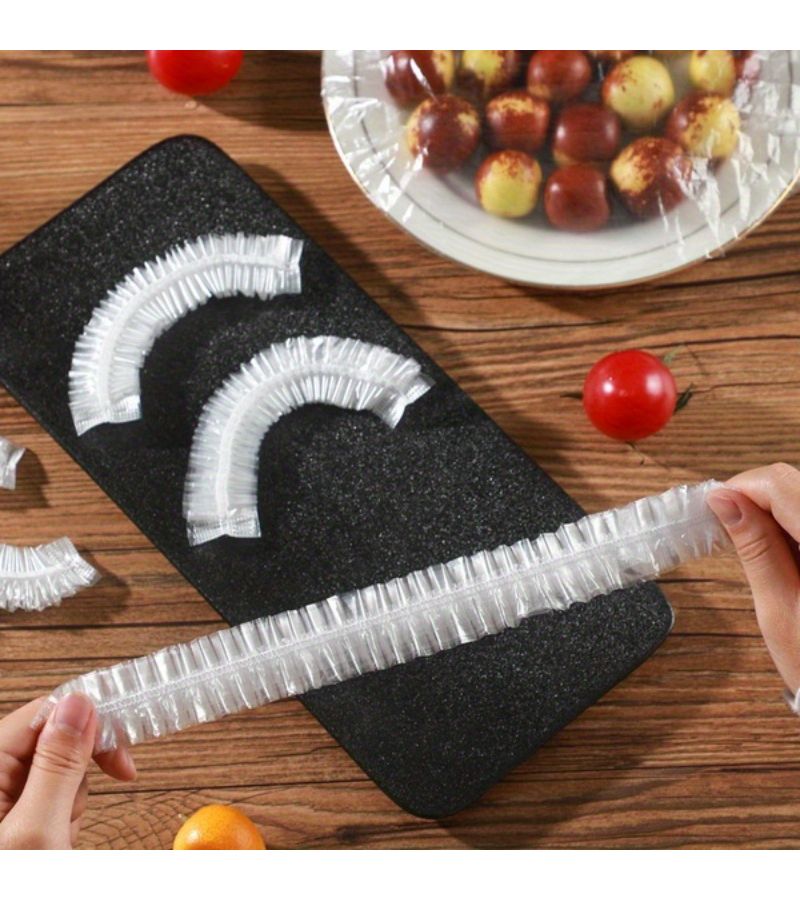 100pcs Disposable Food Covers Elastic Leak Proof Dust Resistant Freshness Preserver - Image 5