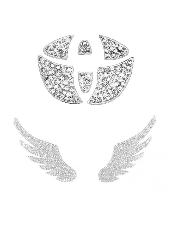 Generic Diamond Car Steering Wheel Logo Caps Diamond  Wings for Toyota Car Decoration - Image 1