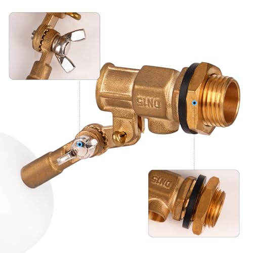 MUDUOBAN Float Valve,1/2 Inch Water Float Valve, Automatic Fill and Shut Off Float Ball Valve with Adjustable Arm for Pool,Pond, Water Trough, Automatic Water System,Fountain - Image 5