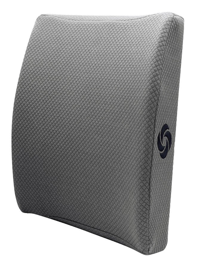 Samsonite Ergonomic Lumbar Pillow for Office Chair and Car Seat - Memory Foam Back Support Lumbar Pillow, Premium Cushion Chair Support for Lower Back Pain Relief and Versatile Use (Grey) - Image 1