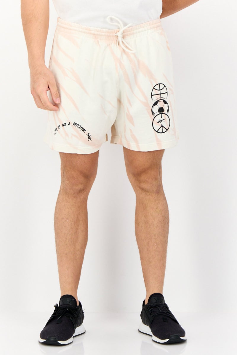 Reebok Men Sportswear Fit Outdoor Shorts, Off White - Image 1