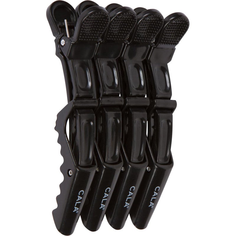 Cala Black croc hair clips 4 count 4 Count