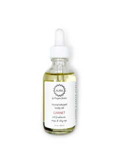 Honeybee Gardens Honeybee Gardens Crystal Infused Body Oil, Garnet, Organic, Moisturizing, Non-Greasy, for All Skin Types, 2 Fl Oz  - Image 1