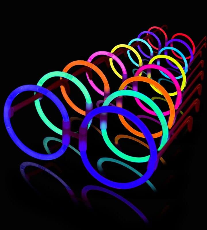 Crackles Luminous Glow Sticks Eye Glasses For Party Purpose Glow In The Dark Light (Pack Of 4 pack) - Image 2