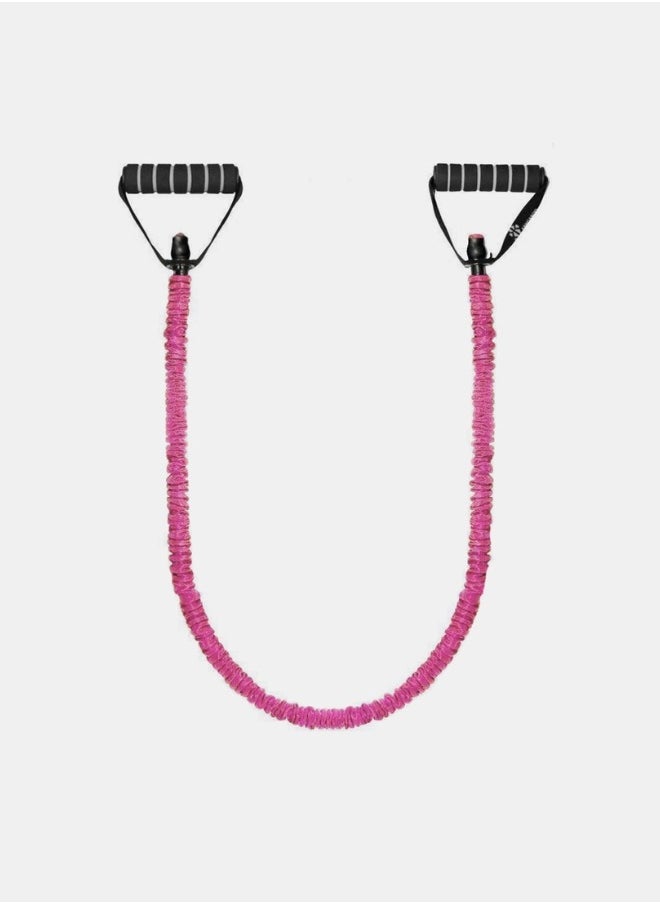 KANGAROO The resistance rope is a single pink color, regular resistance, made of pure rubber and coated with polyester fabric  - Image 1