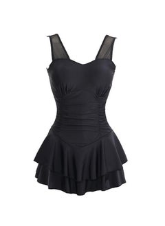 Women's One Piece Swimsuit Backless Bodycon Dress Conservative Swimwear