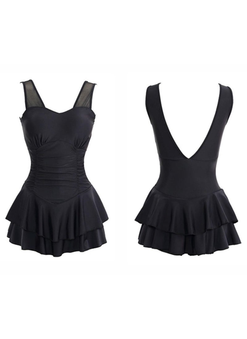 RedMapleTEK - Women's One Piece Swimsuit Backless Bodycon Dress Conservative Swimwear - Image 1