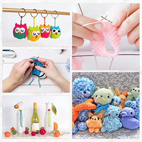 LIHAO 24 Acrylic Yarn Skeins for Knitting Mini Yarn Assorted Colors for Crochet Crafts DIY Gift — 100% Acrylic, 15g - Image 5