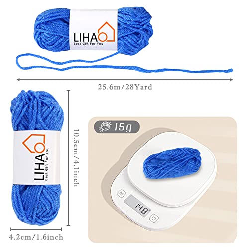 LIHAO 24 Acrylic Yarn Skeins for Knitting Mini Yarn Assorted Colors for Crochet Crafts DIY Gift — 100% Acrylic, 15g - Image 2