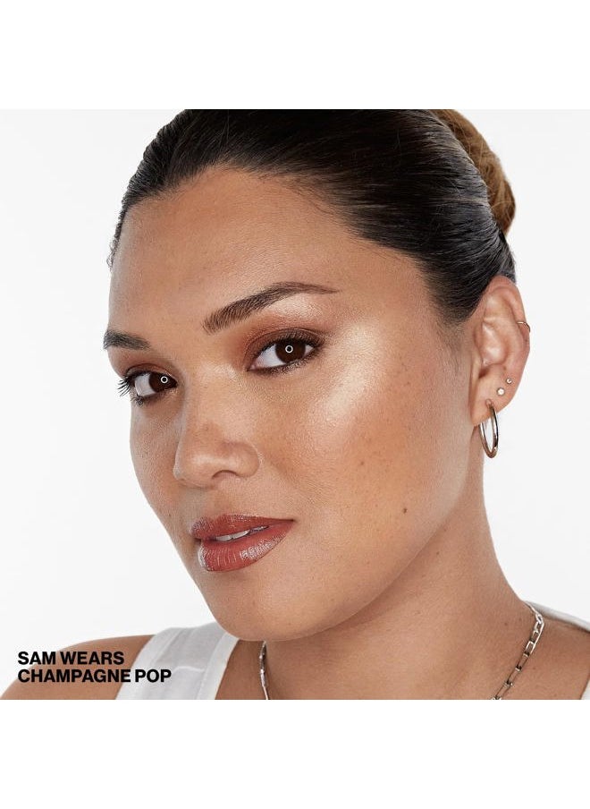 SmashBox X BECCA Shimmering Skin Perfector Pressed Highlighter | Luminous Glow + Buildable, 0.09 Ounce, Champagne Pop Mini  - Image 5