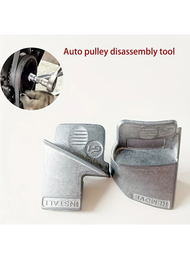 Universal Auto Timing Belt Tool Set Metal With Elastic Wheel Shaft Clamp Blue Plastic Handle - Image 2